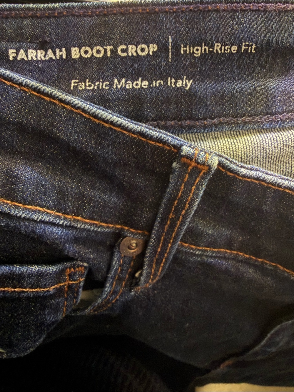 AG Adriano Goldschmied Dark Blue Cropped Flare Jeans - Picture 6 of 8